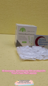 Trees Care Blood Flat Lancets 30g lancet glucose Darah Glukosa Bulat Rata 葡萄糖血平圆刺针 softclix clix