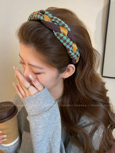 Băng Đô Tóc Xoắn Kẻ Caro Chống Trượt Cho Nữ Kiểu Tóc Cao Làm Sạch Phụ Kiện Tóc Mùa Thu Kiểu Tóc Mới 2025 Băng Đô Tóc