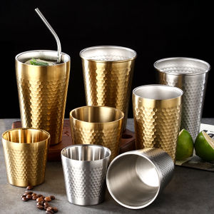 Cốc Cà Phê Bằng Thép Không Gỉ Dày Dung Tích Lớn 304 Cốc Nước Nhà Bếp Dùng Tại Nhà Nhà Hàng Cốc Bia Trái Cây Cốc Đựng Nước