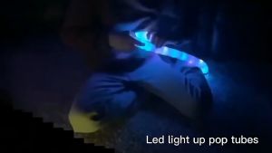 1 Pcs LED Pull and Stretch Tube Light Up Sensory Pop Tube Toy For Children Luminous Popping Sound Fidget Toy Party