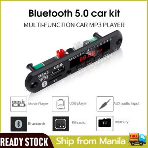 🔥Original + 24 hours delivery✅ Bluetooth 5.0 MP3 Player Decoder Board Wireless amplifier Receiver Car Kit FM Radio TF USB 3.5mm AUX Audio With Remote Control