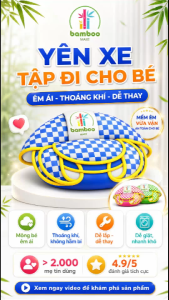 Combo Yên Lót Chân Xe Tập Đi Cho Bé Gái Màu Hồng Bamboo Mart Thay Nhựa Chợ Lớn Làm Xe Cũ Xinh Sạch Như Mới