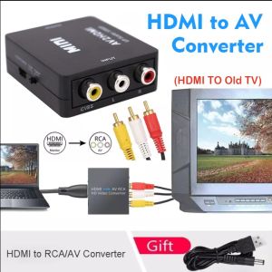 HDMI To Old TVHDMI TO RCA AV/CVBS Adapter HD 1080P Mini HDMI2AV Video Converter Support NTSC PAL（NOT RCA TO HDMI TV）