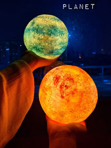 DIY Painting Moon Lamp