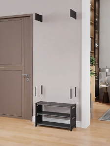Rak Sepatu + Gantungan Kait Serbaguna / Stand hanger Tempat penyimpanan Multifungsi Bahan Baja tebal dan 8 Kait Gantungan