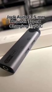 Splitter Converter Konektor Type C 3 in 1 Tipe C to 3.5mm + C + C 60W Headset Charger Audio Jack Adaptor OTG