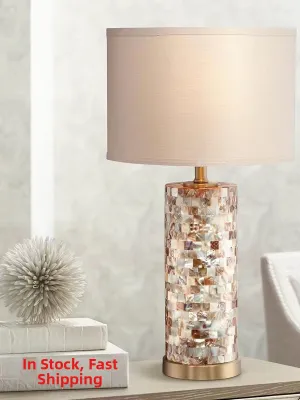 American Style Shell Fabric Shade Smart Controlled Decorative Table Lamp