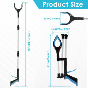Foldable Gripper Extender Litter Picker Grabber Stick Portable Grabber Pickup Tool Sanitary Pickup Cleaning Handy Supplies