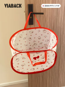 Foldable Portable Dirty Laundry Basket Cat Design Storage Box Cabinet Viaback Brand Home Organization Tool Japanese Style
