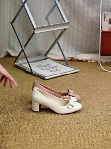 Daphne | Retro Commuter Comfortable Slip-On Bow Block Heels