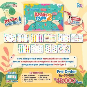 Buku Aktivitas Anak | Brain Gym Book Vol 1 dan 2 | Satuan | Bacaan Media