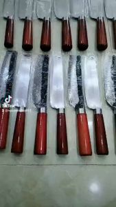Bộ Dao Thái Thịt và Gọt Trái Cây Đa Năng Zuku - Cán Gỗ Thép Không Gỉ Cao Cấp Trung Quốc