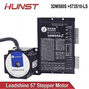 HUNST Leadshine Stepper Motor Driver Kit 3 Phase Stepper Motor 3DM580S+573S Series for CNC Router Engraving Milling Machine