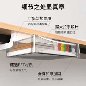 เก็บของใต้โต๊ะทำงานแบบเคลื่อนที่ได้พร้อมลิ้นจี่ ช่องเก็บของสำหรับเอกสาร กล่องเก็บของสำหรับอุปกรณ์การ์ด ไม่กีดขวาง