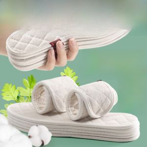 LINGMIAO | Anti-Odor Cotton Linen Shoe Inserts Mens Thin Model Sweat Absorbent Breathable Deodorizing Fragrant Type For Smelly Feet