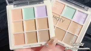 9 สี คอนซีลเลอร์ สำหรับการปกปิดรอยสิว ปกปิดรอยคล้าย คอนทัวร์ ผสมทาได้ ปกปิดเยี่ยม และกันน้ำกันเหงื่อ