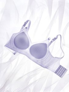 MiiOW | Maternity Bra Seamless Ice Silk Ultra-Thin Gathered Nursing Summer Womens Underwear Breathable Comfortable V-Neck Nylon Cup