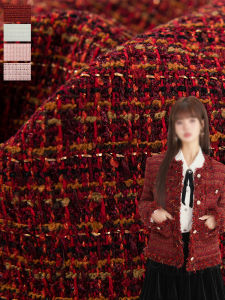 Vải Len Đỏ Cổ Điển Có Sợi Vàng Vải Áo Khoác Xuân Thu Vải Váy Áo Vest Vải Thủ Công Vải Trang Trí Vải Chuyên Nghiệp Vải Quà Tặng