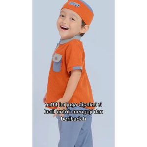 Hooflakids - Baby shaka - Stelan anak bayi laki laki baju anak cowo pakaian muslim anak laki laki umur 6 bulan sampe 5 tahun