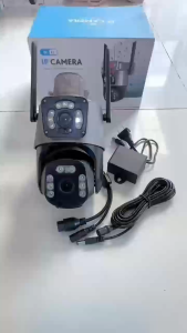 iCam365 กล้องวงจรปิดไร้สายเลนส์คู่กล้อง WiFi 2 กล้อง HD 6 ล้านพิกเซลป้องกันการโจรกรรมสัญญาณเตือนภัยส่งสายต่อ 3 เมตร