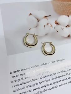 925 Sterling Silver Chunky Hoop Earrings for Women Circle Punk Ear Office Jewelry Party Birthday Gifts Dropshipping Wholesale