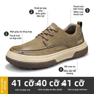 Jeep | Giày Nam Đế Dày Chống Trơn Trượt Chống Thấm Nước