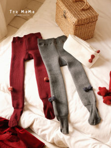 toz mama | Polka Dot Fleece Leggings With Bow