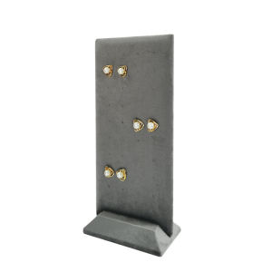 40 Hole Velvet Earring Display Organizer - Dismountable Wooden Base High Quality Storage Rack for Ear Studs & Pendants Display