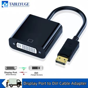Display Port to DVI Cable Adapter Display Port DP to DVI Video Adapter Converter Cable for Laptop Desktop Use