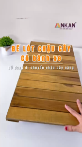 Kệ Gỗ Di Động ANKAN - Chịu Lực 120Kg Di Chuyển Dễ Dàng Phù Hợp Mọi Loại Chậu Cây