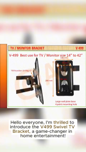 14"-55" Full motion telescopic wall bracket arm tilting TV wall mount
