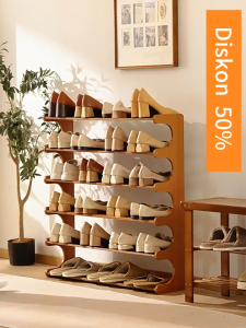 Rak Sepatu Susun / Rak Sepatu Kayu Minimalis / Susun Penyimpanan Multifungsi / Rak Sepatu Tertutup