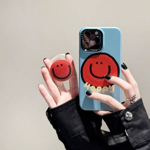 Happy Smiley Face for 15promax Phone Case New Arrival Fancy 14 with Magnetic Bracket 13 Minimalist Frosted 12 Creative Fashion Iphone15pro Niche Style Female Drop-Proof Unique Sets
