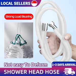 Shower Room Hose White 2M Silicone Heat And Cold Resistant Flexible Increase Pressure Large Water Output Water Pipes Shower Pipe