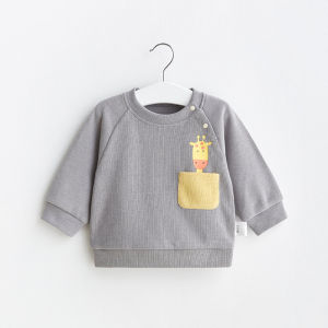 Cottonshop Boys Hoody Autumn Clothing Spring and Autumn Childrens Clothing Childrens Baby Girl 1 Year Old 3 Western Style Pullover Top Childrens Clothing