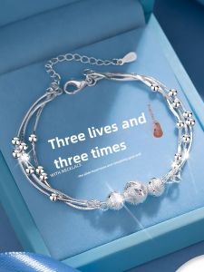 Pure Silver Foot Bracelet for Couples Valentines Day Gift  Design Original Creation  out New Womens Fashion Jewelry