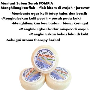 Sabun Sereh Pompia Original Bulat Sabun Sere Penghilang Bau badan jerawat flek dan bintik hitam gatal gatal