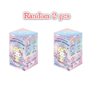 Sanrio | Sanrio Cartoon Dream Unicorn Series Series Vinyl Plush Blind Box Toys Cute Hello Kitty Kuromi Cinnamoroll Trendy Doll Keychains