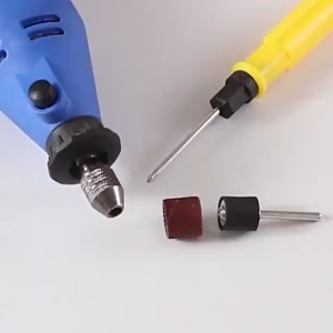 Batang Drum AS Madrel Set 3.17 MM + Amplas Drum Sanding Bulat Shaft Gerinda