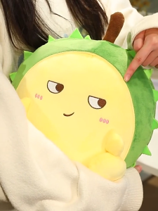 อีโมติคอนทุเรียนของเล่นตุ๊กตาปุยคอลเลกชันผลไม้ทุเรียนหมอนตุ๊กตาความสะดวกสบายของเล่นตุ๊กตานุ่ม30เซนติเมตรเอาใจยัด