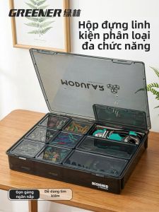 Greener | Hộp Lưu Trữ Hình Chữ Nhật Lớn Bằng Nhựa Để Sắp Xếp Ốc Vít và Phụ Kiện