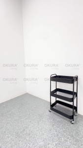 OKURA 3 Tier Multipurpose Rolling Cart Rolling Utility Cart Rolling Storage Trolley Cart Home Office Storage Shelves