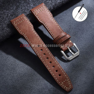 Genuine Calfskin Leather Watch Strap 20mm 21mm 22mm for IWC Pilot Portugicaer Portofino Wristband Vintage Cowhide Bracelet Band