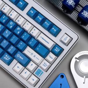Blue Soju Keycaps Dye-Sublimate Cherry Profile PBT Keycaps Korean Root For MX Cherry 64/87/96/108 Mechanical Keyboard