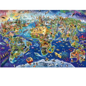 70*50cm Adult 1000 Pieces Jigsaw Puzzle World Landmark Beautiful Landscape Paintings Stress Reducing Toys Christmas Gifts