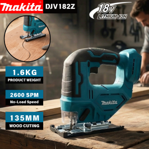 Makita | Makita DJV182Z 18V Brushless Jigsaw 26mm Stroke Length 3500SPM Cordless Saw For Curved Wood Cutting