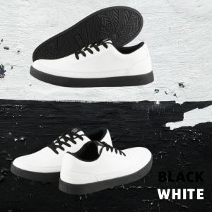NAZ TRINITY - Sepatu Sneakers Pria NAZ Kasual Sintetis Sol Hitam Dijahit Sepatu Kets Pria 100% LOKAL