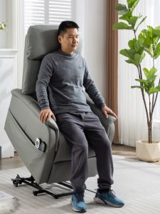 Comfortable Electric Heated Massage Sofa for Elderly People Can Be Pushed to Move Modern Simple Style Wired Remote Control
