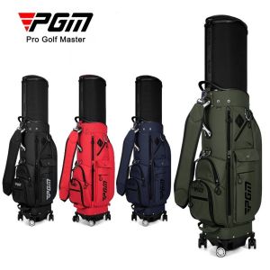 PGM Patented Divider Golf Club Placed Upside Down Design Hard Case Telescopic Golf Travel Bag with Rain Cover Can Hold 13-14 Clubs QB152