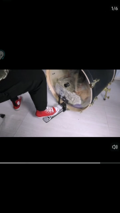 Drum Pedal with Drum Wool Beater Aluminium Alloy Singles Drum Pedal Drum.